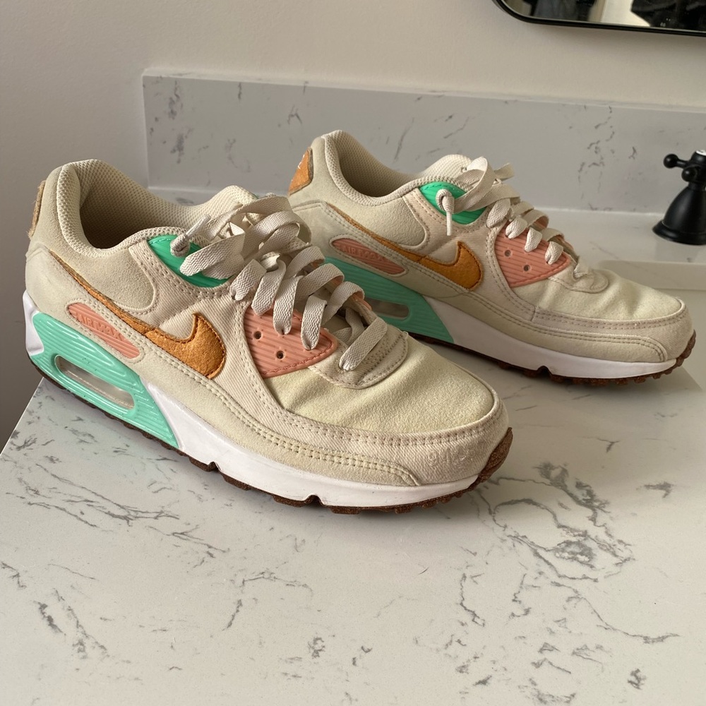 Nike Air Max Sneakers in Cream, Mint, and Peach